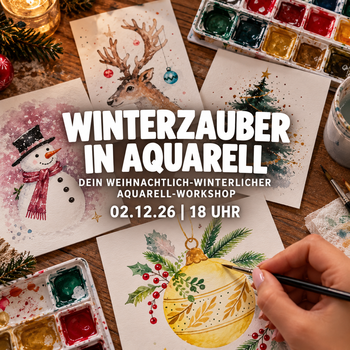 WINTERZAUBER IN AQUARELL