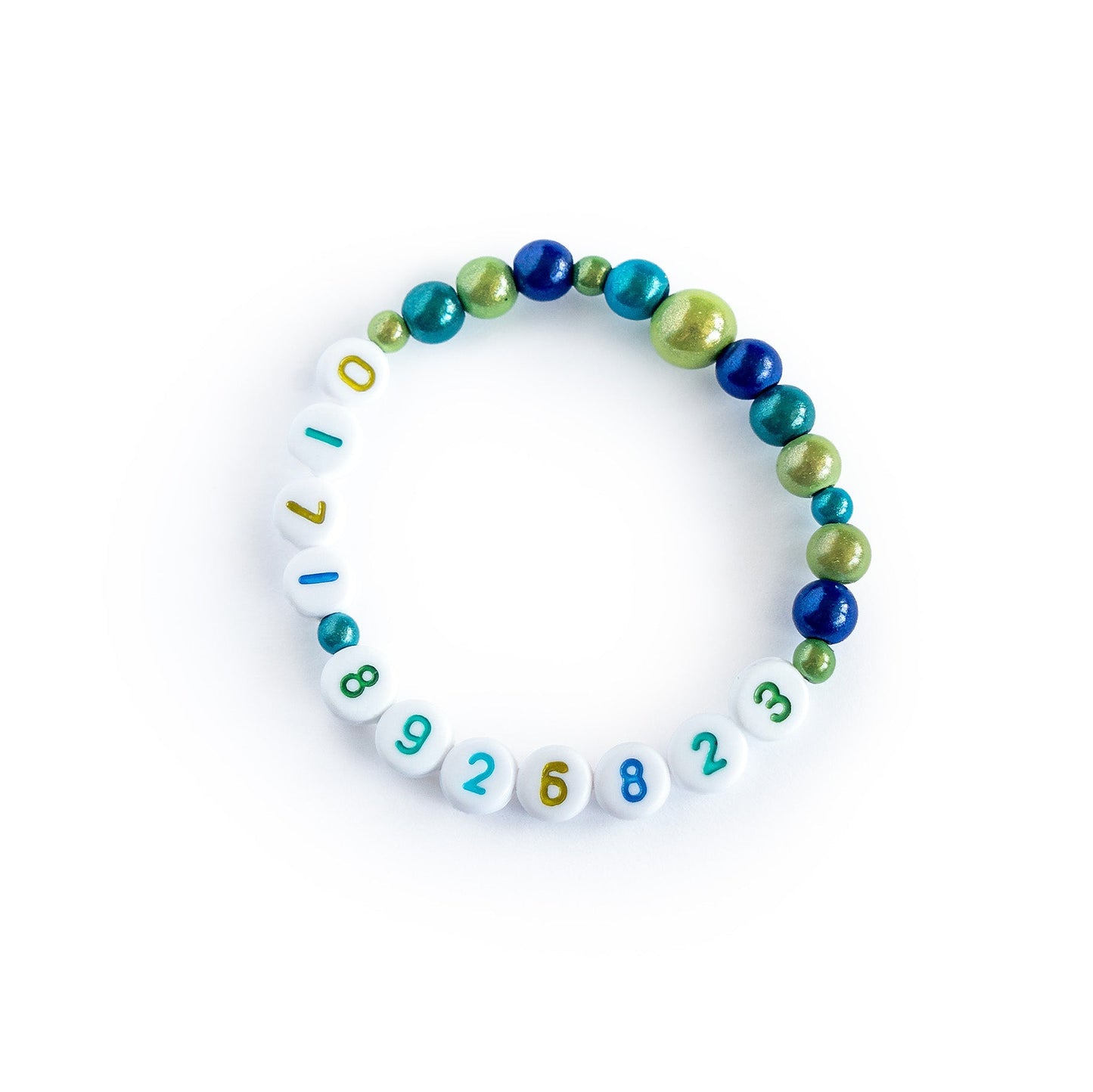 SOS-Kinderarmband "mia" aus Shiny-Pearls