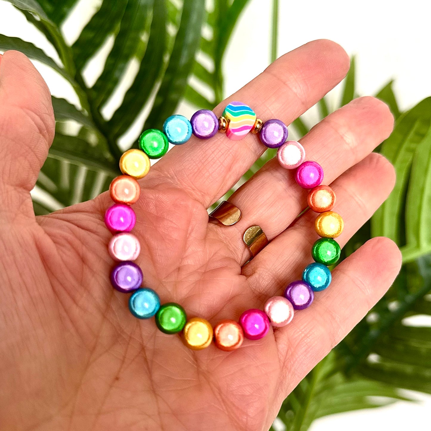 Armband "rainbow bubbles" mit 3D Effekt