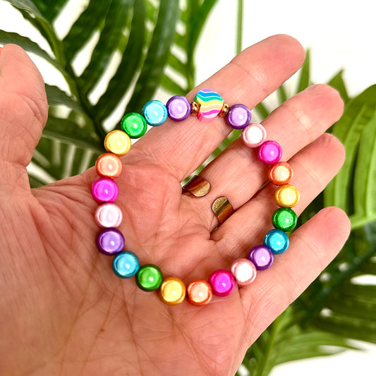 Armband "rainbow bubbles" mit 3D Effekt