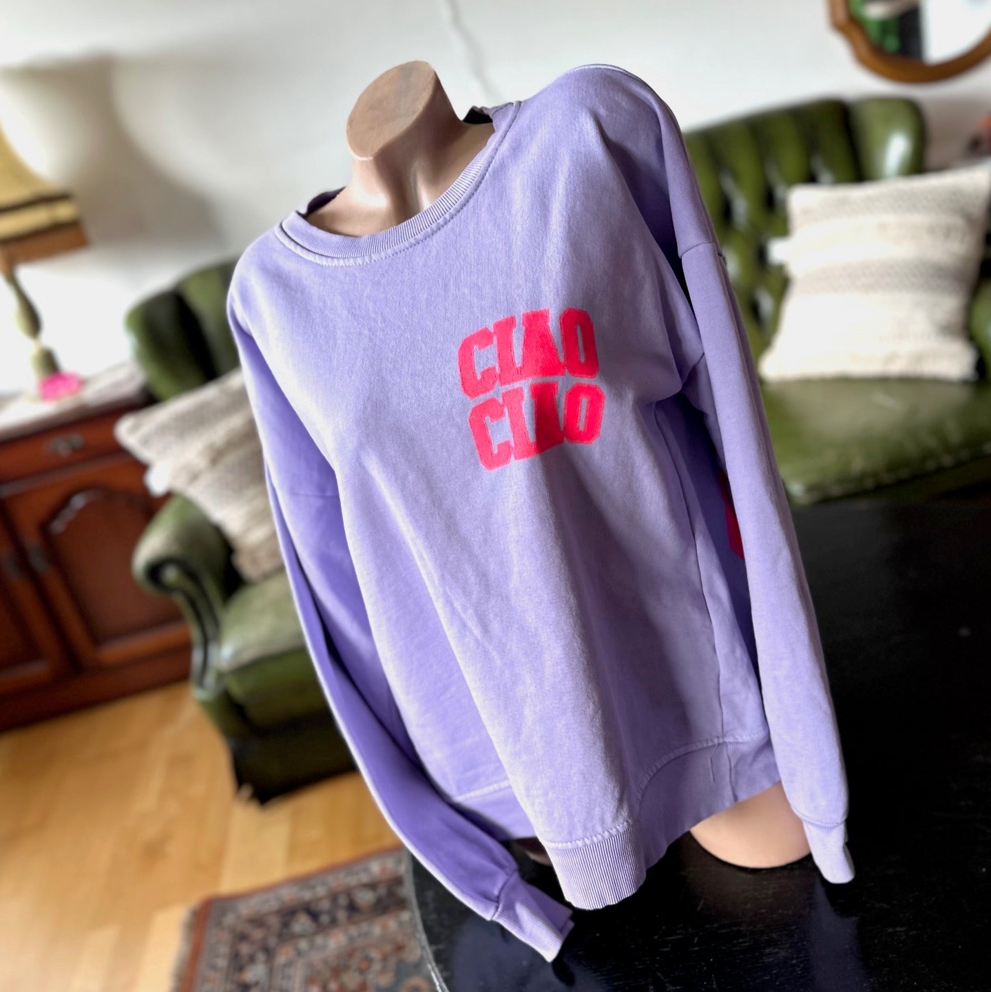 Sweater "CIAO CIAO" in flieder