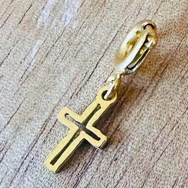 Charm "Kreuz" (in Gold oder Silber)