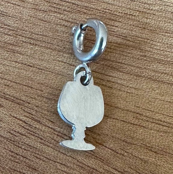 Charm "Weinglas" (in Gold oder Silber)