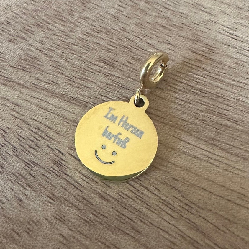 Charm "deine Wunschgravur" (in Gold oder Silber)