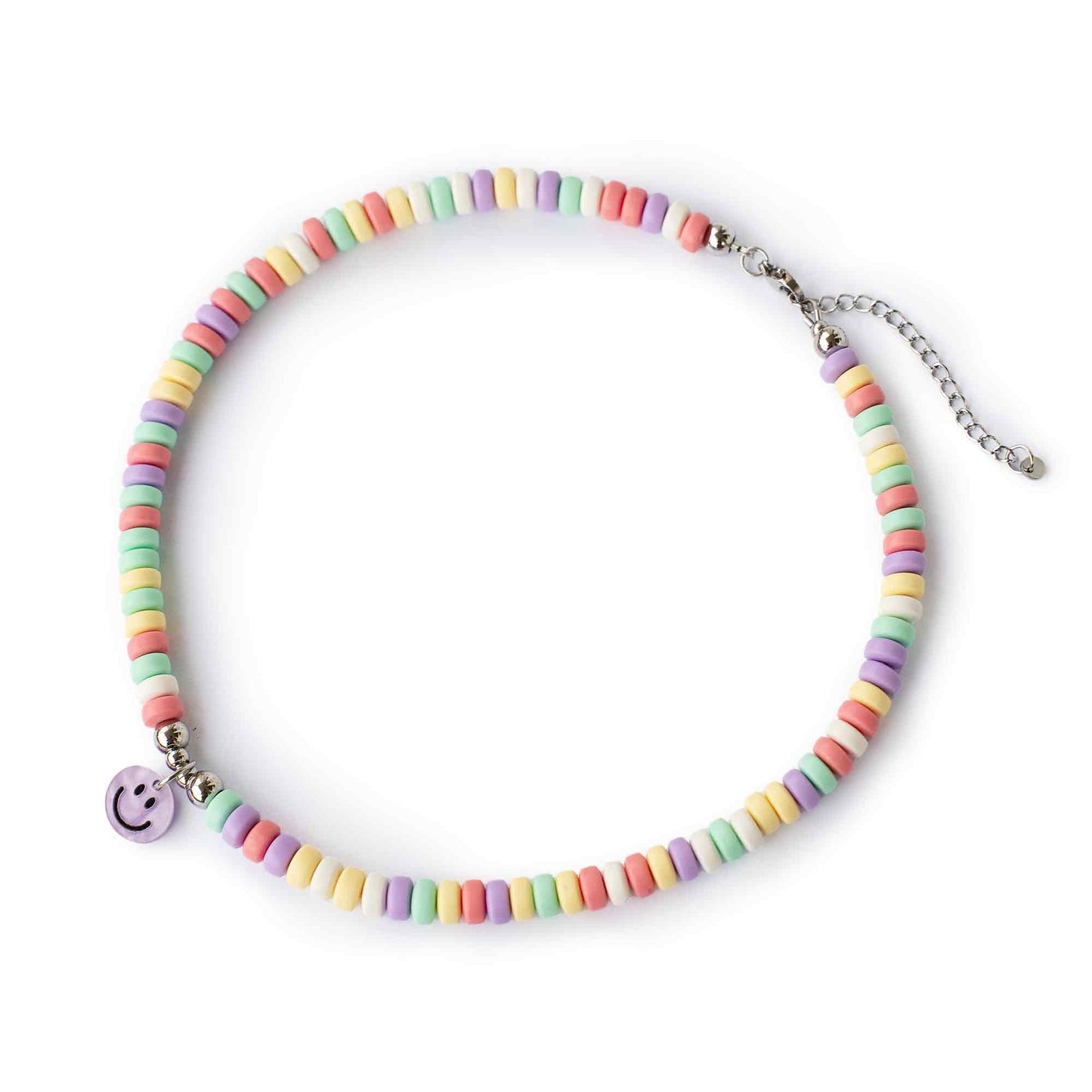 Choker "candy-love" mit Smiley-Anhänger (verschiedene Farben zur Auswahl)