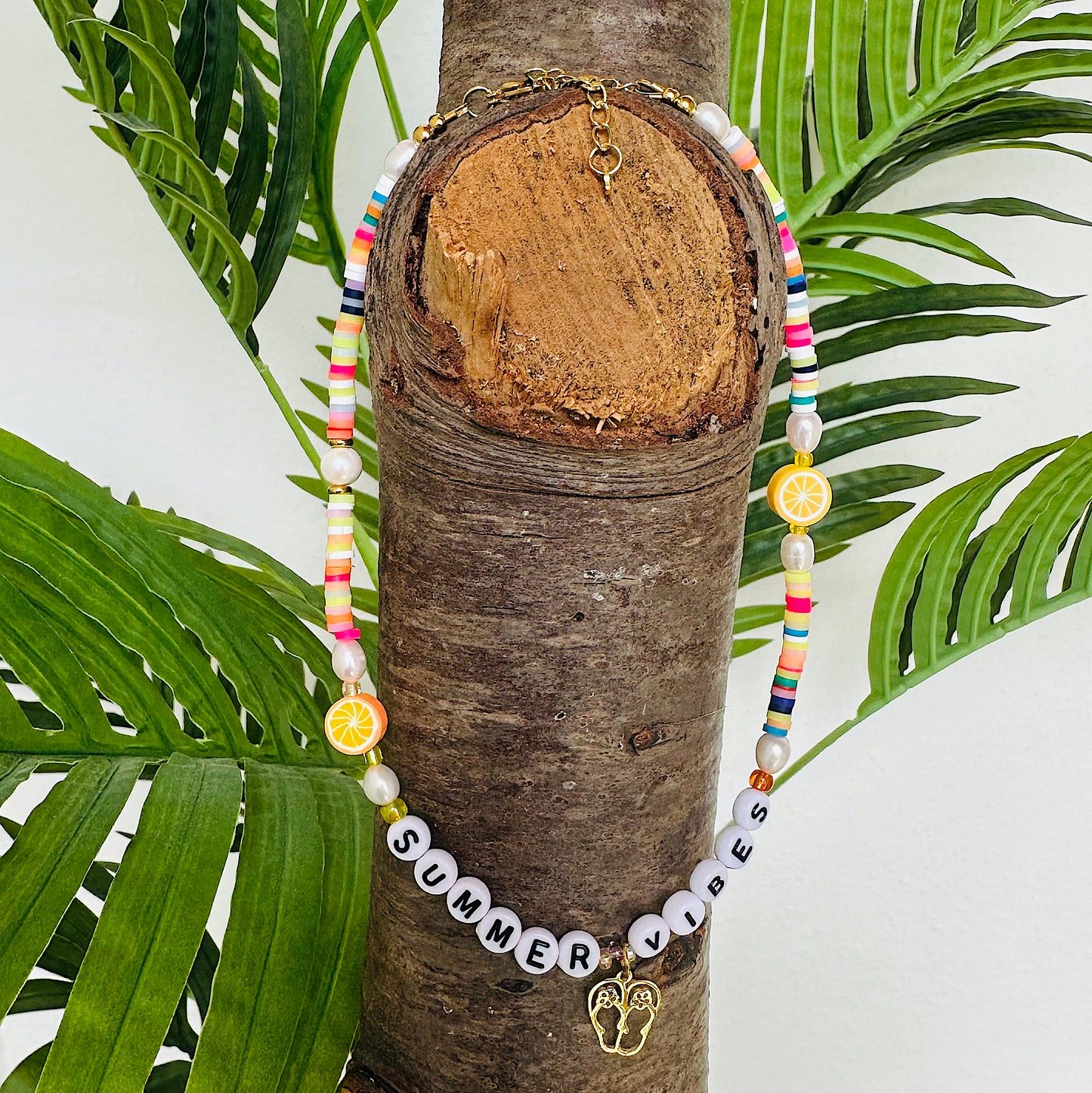 Choker mit Wunschtext "summervibes" (in Gold oder Silber)