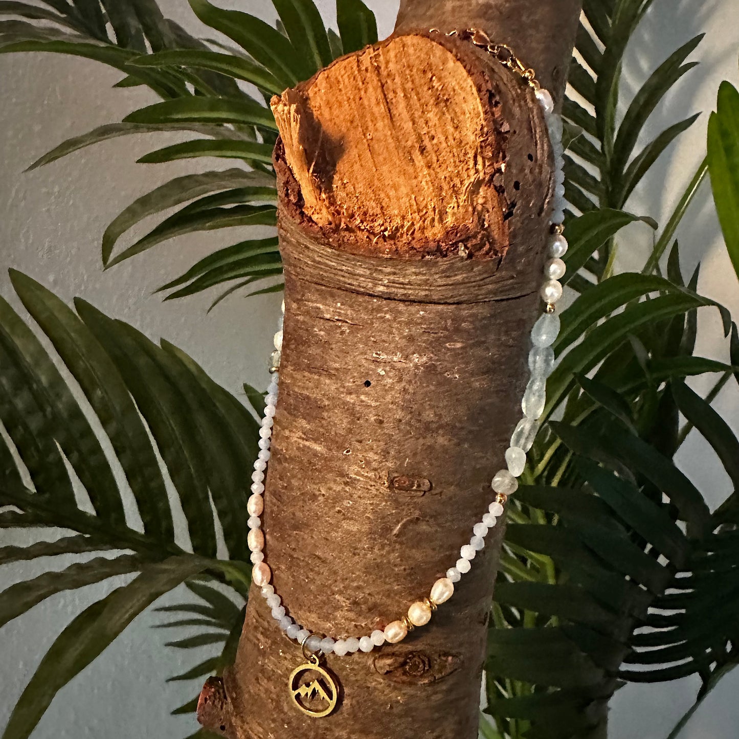 Choker "aquamarin" (mit Wunschanhänger in Gold oder Silber)