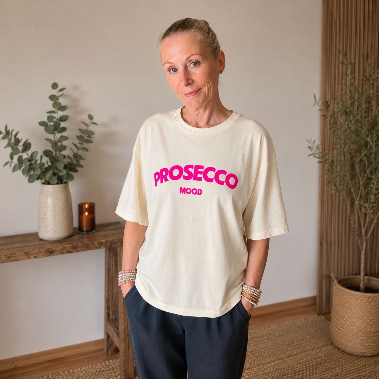 Shirt "PROSECCO MOOD" (Beige)