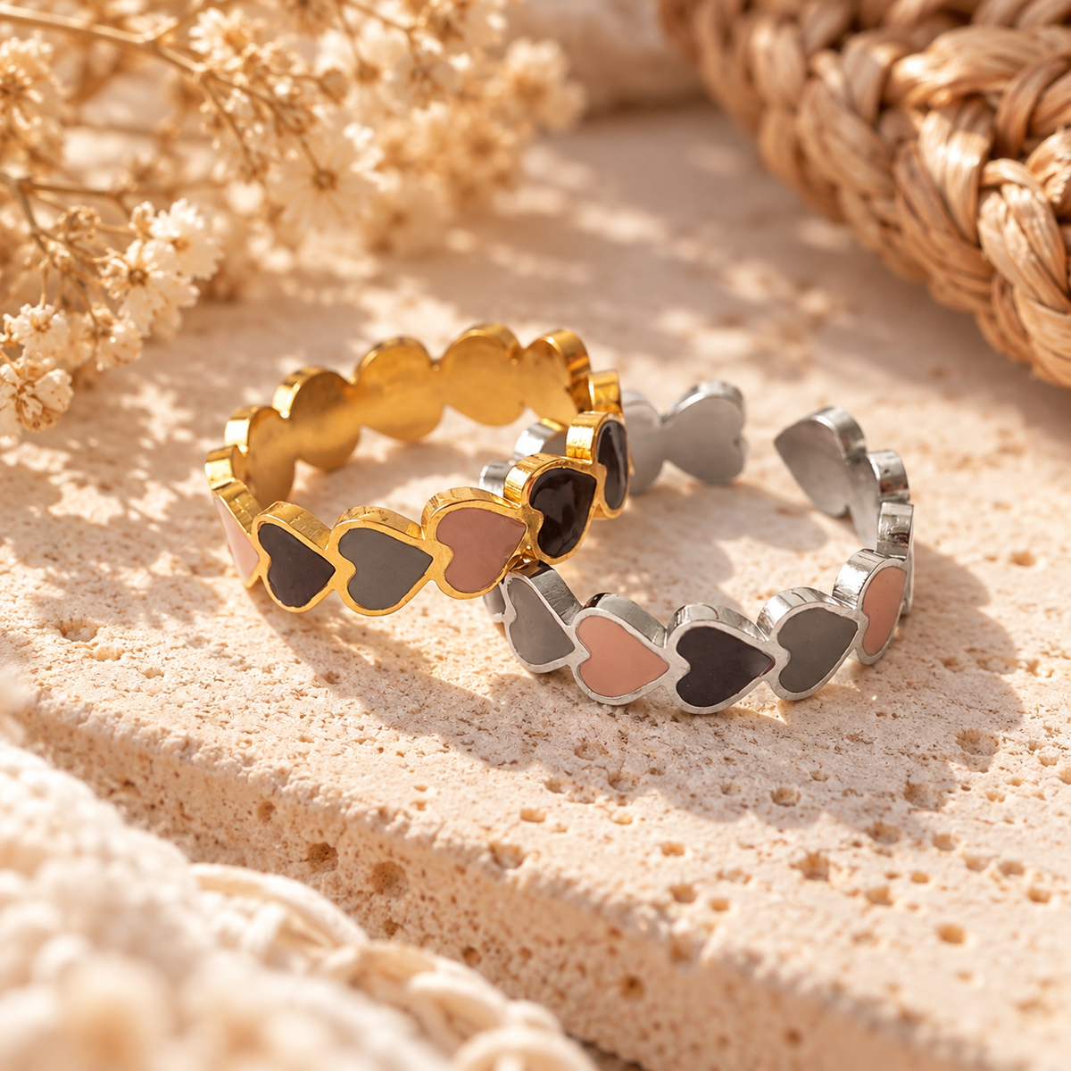 Herz-Ring "NUDE" I Edelstahl I in Gold oder Silber