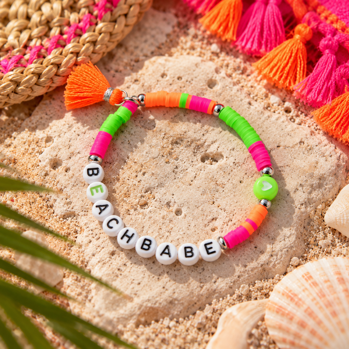 NEON-Armband "BABE" I mit Wunschtext I verschiedene Farben zur Auswahl
