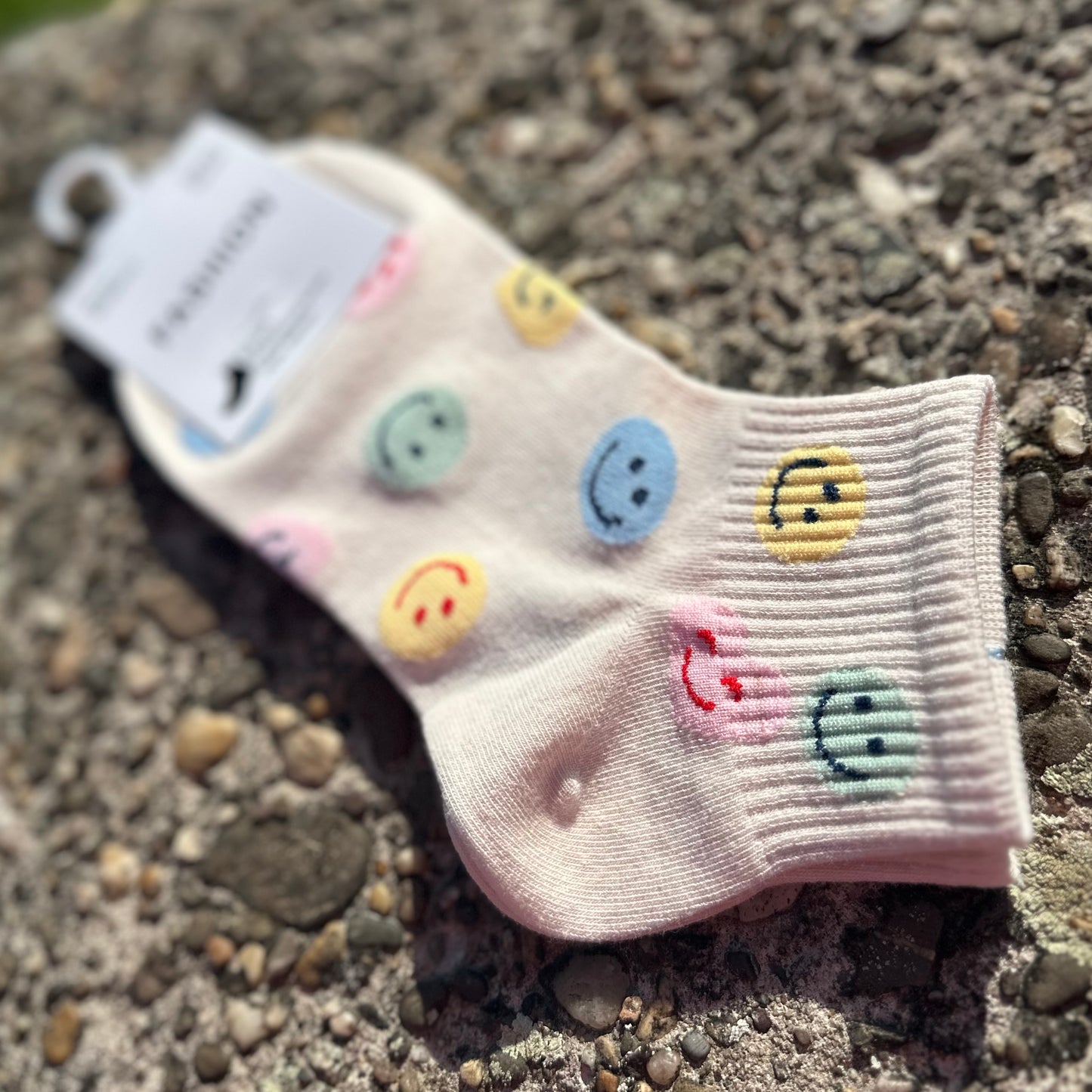 Socken "Smilie" (beige)