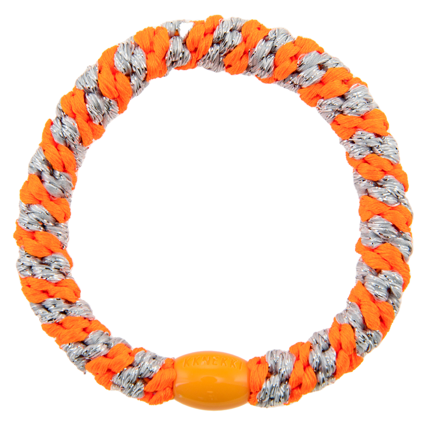 KKNEKKI (Haar)Band (NEON ORANGE SILVER GLITTER STRIPE)