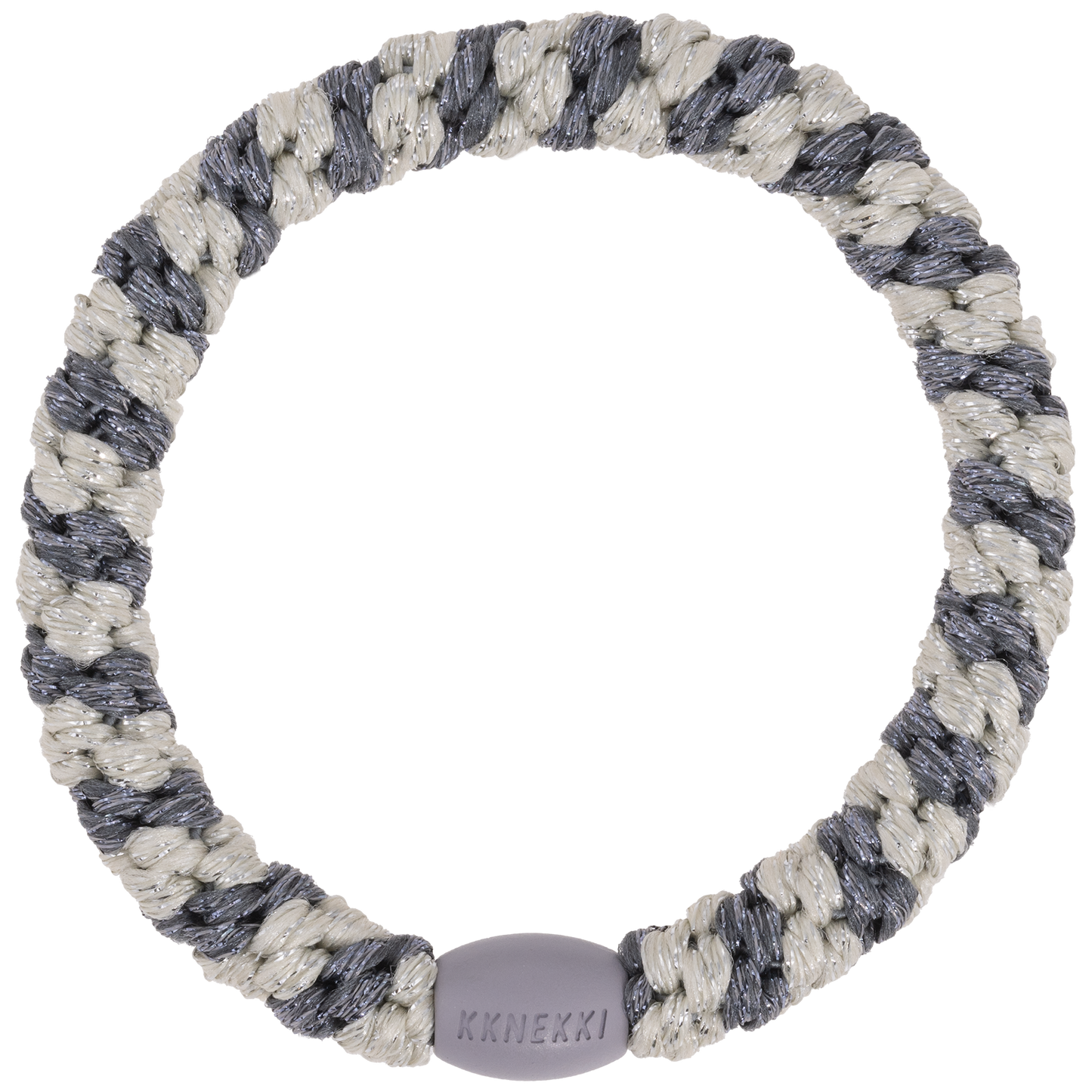 KKNEKKI (Haar)Band (SILVER GREY STRIPE)