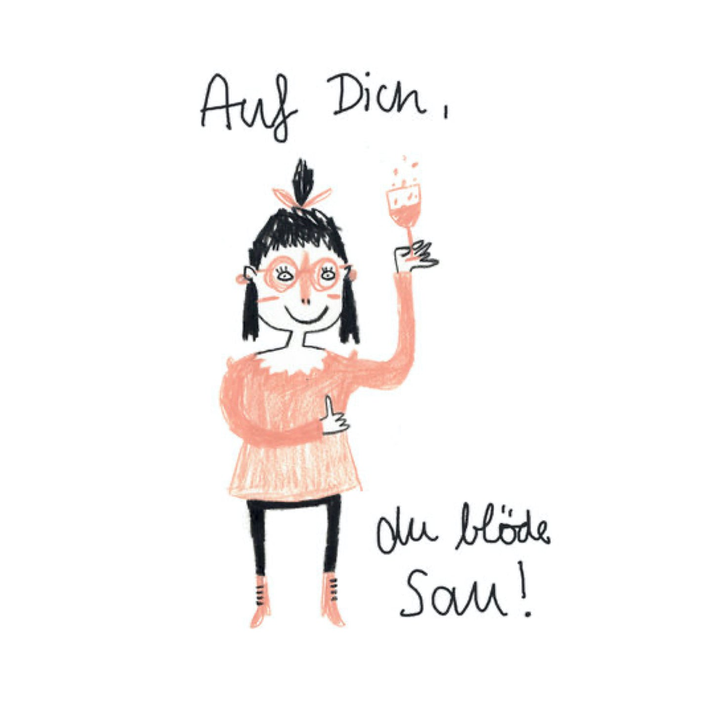 Postkarte "auf dich"