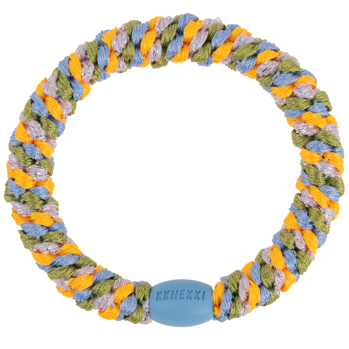 KKNEKKI (Haar)Band (MIX LIGHT ORANGE SKY BLUE GLITTER )