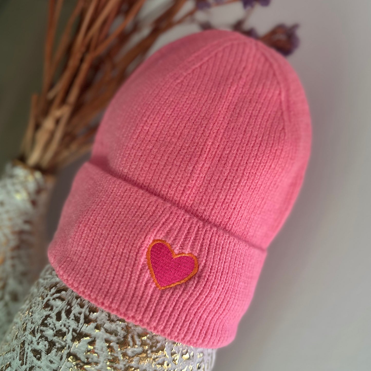 Mütze "HEART" in Rosa