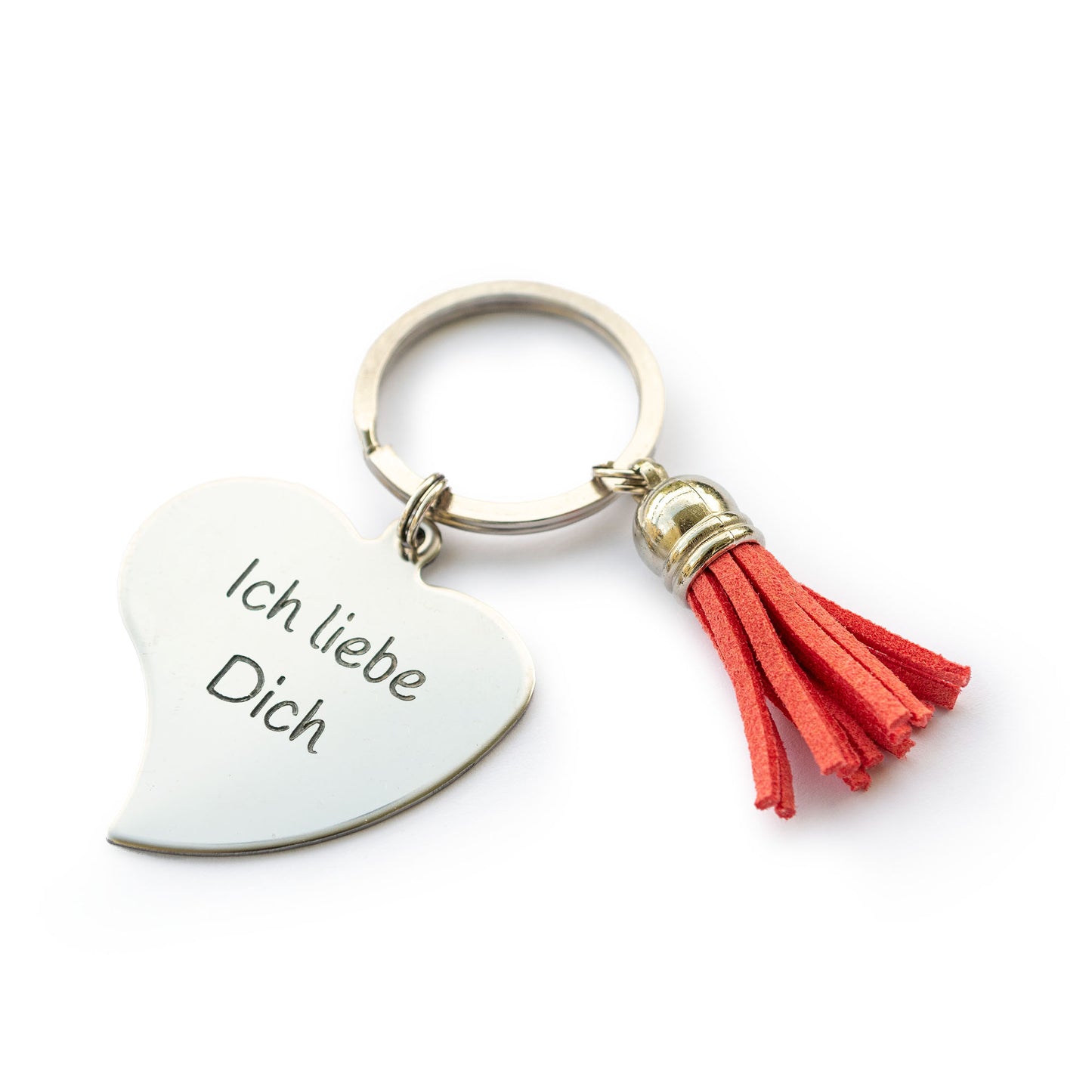 Edelstahl-Schlüsselanhänger mit Wunschgravur "herz"