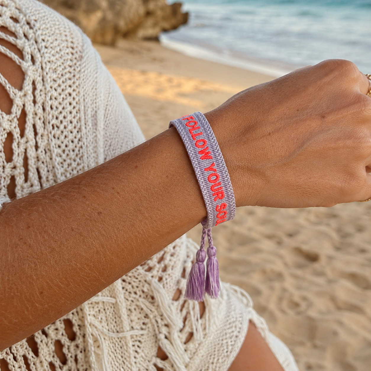 Statementarmband "FOLLOW YOUR SOUL" NEON