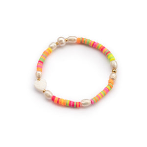 kunterbuntes Perlenarmband "herzilein" (viele bunte Farbvarianten zur Auswahl)