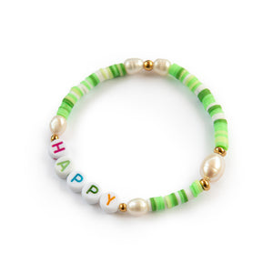 Perlenarmband "nele" mit Wunschtext (verschiedene Farben zur Auswahl)
