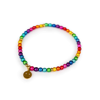Armband "RAINBOW SMILE" mit 3D Effekt l in Gold oder Silber