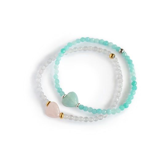 Armband "lena" aus faccettierten Natursteinperlen (2 Varianten erhältich)