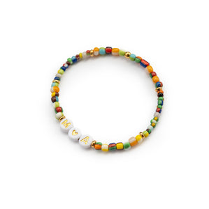 Armband "Kara`s Schwester" mit Wunschtext (verschiedene Farbvarianten)