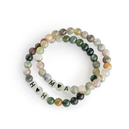 Armband "NATURE" mit Wunschinitialen I 2 Varianten zur Auswahl