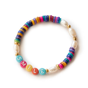 Muschelperlenarmband "tiana" mit Wunschtext