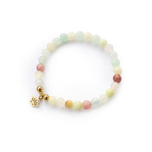 Laden Sie das Bild in den Galerie-Viewer, Armband &quot;namasté&quot; aus runden Natursteinperlen (4 verschiedene Varianten)
