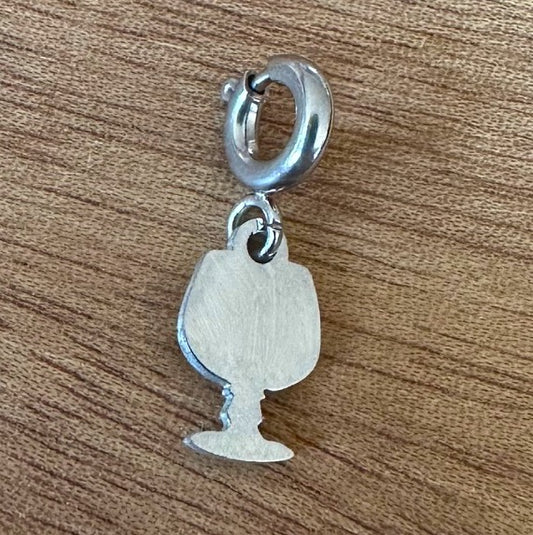 Charm "Weinglas" (in Gold oder Silber)