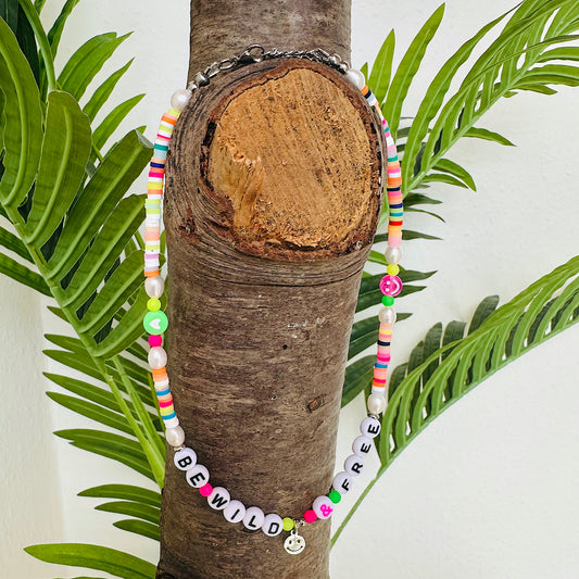 Choker mit Wunschtext "be:wild" (in Gold oder Silber)