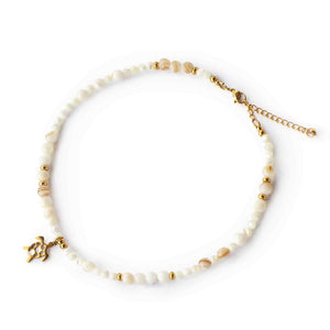 Choker "lagoon love" aus Muschelperlen (mit Anhänger in Gold oder Silber)