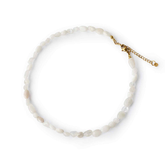Choker "Selene" aus Mondsteinperlen