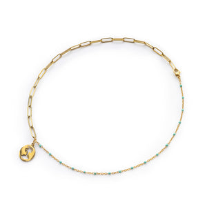 Choker/Kette "summer" in Gold oder Silber mit Wunschanhänger (verschiedene Farben zur Auswahl)