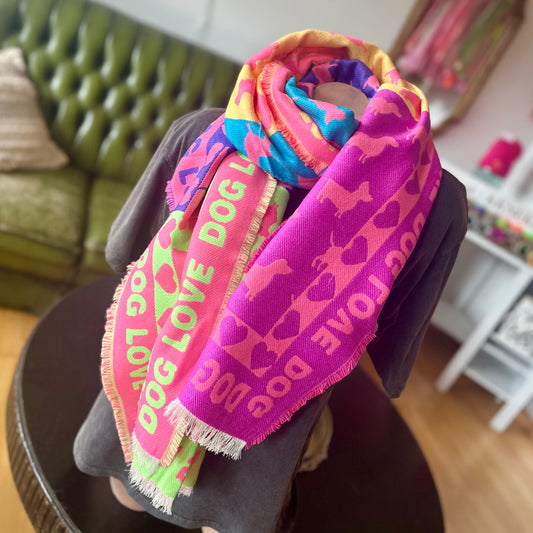 XXL-TUCH "DOG-LOVE" (bunt)