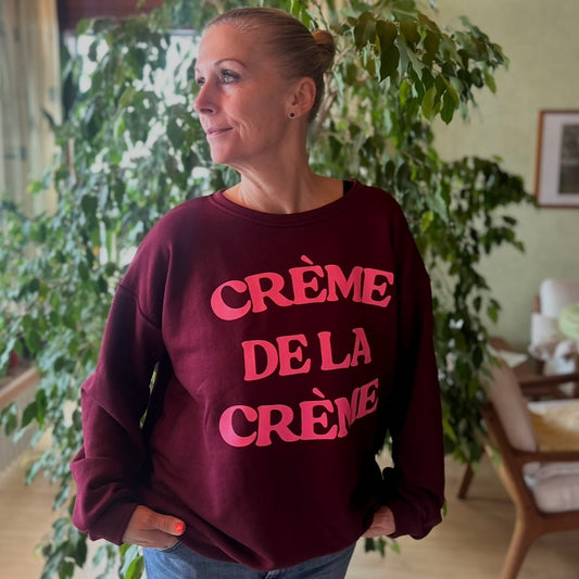 Kuschel-Sweater "Creme de la Creme" bordeaux (onesize)