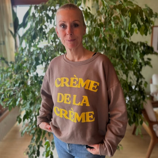 Kuschel-Sweater "Creme de la Creme" Schoki-Braun (onesize)