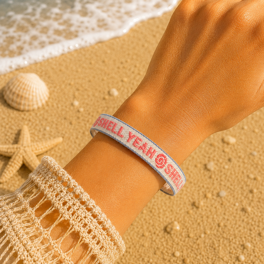 Boho Armband in Neonfarben, Festival Ibiza armband, Boho Freundschaftsarmband, SHELL YEAH
