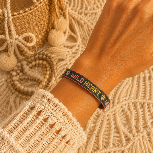 Boho Armband in Neonfarben, Festival Ibiza armband, Boho Freundschaftsarmband, WILD HEART