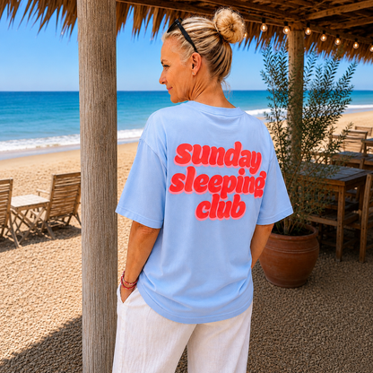 Shirt "SUNDAY" (BLAU/NEON) oneSize