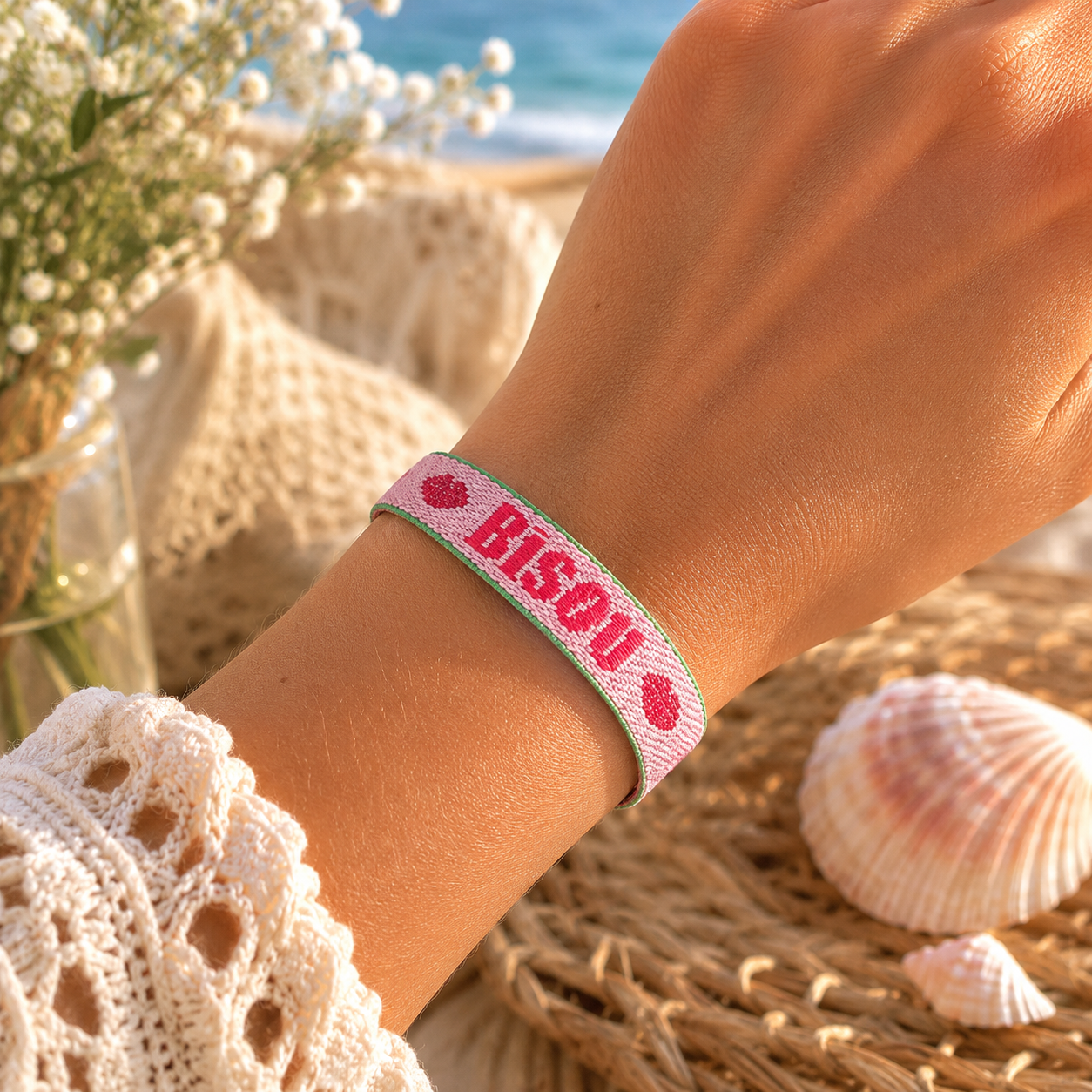 Statementarmband "BISOU" (mit Druckknopf)