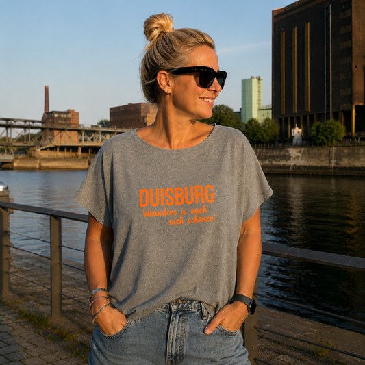 DUISBURG, woanders is auch nich schöner! OneSize l NEON-Statement-Shirt l handbedruckt I individuell konfigurierbar