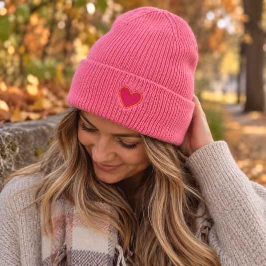 Mütze "HEART" in Rosa