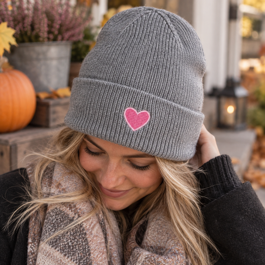 Mütze "HEART" in Grau