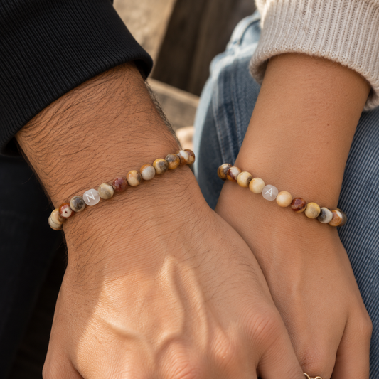 Partnerarmbänder "TOM" l aus Natursteinperlen