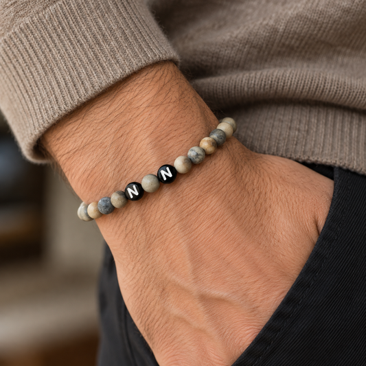 Steinperlenarmband "JAMIE" für Männer