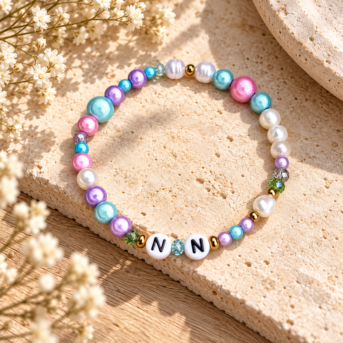 Armband "Karma&Love" mit 3D Effekt l mit WUNSCHTEXT & in deiner Wunschfarbe