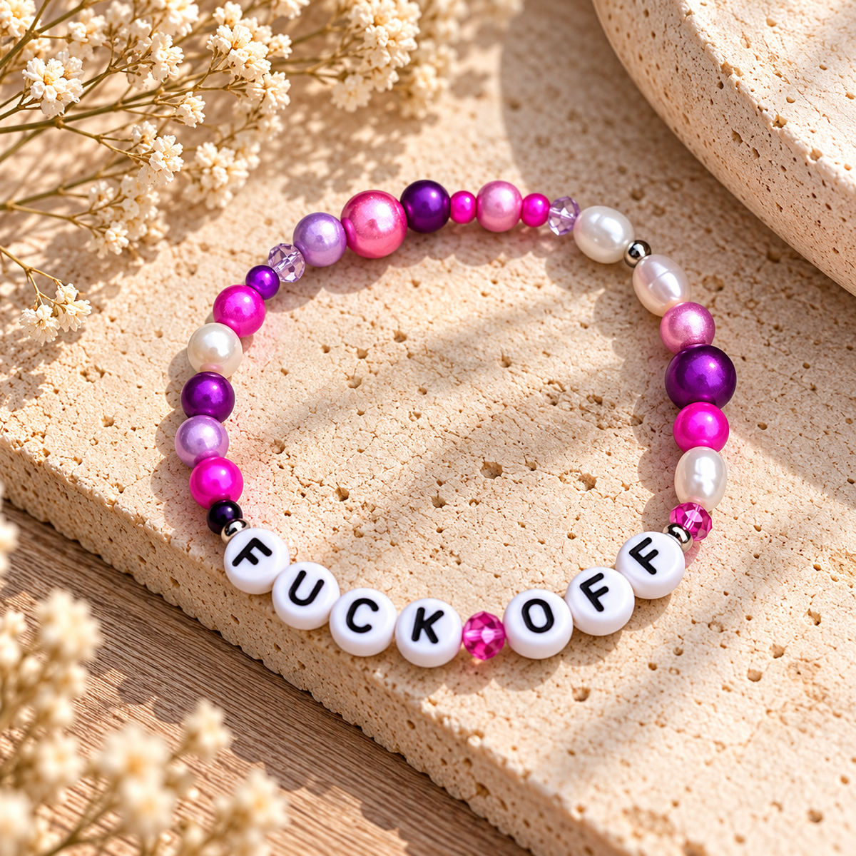 Armband "Karma&Love" mit 3D Effekt l mit WUNSCHTEXT & in deiner Wunschfarbe
