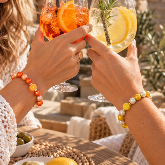 Armband "LEMON" 3D Effekt l mit Orange, Zitrone oder Limette l in Gold oder Silber
